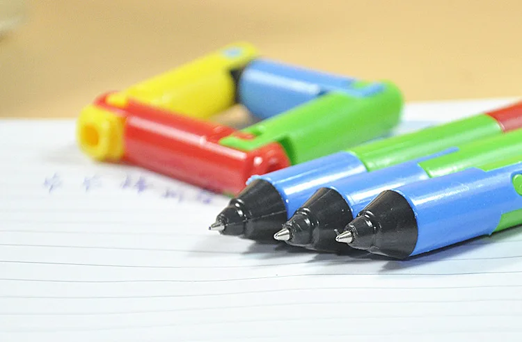 

6 pcs/lot creative foldable cute pen plastic ballpoint pen kawaii stationery school supplies korean material escolar