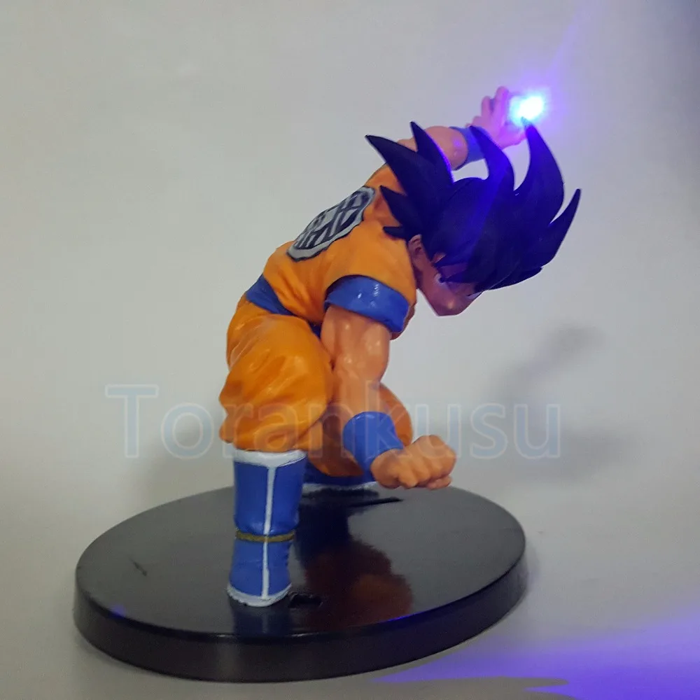 Dragon Ball Z экшн фигурка Сон Гоку Kamehameha светодиодная игрушка DIY дисплей Esferas Del Goku SC DBZ +