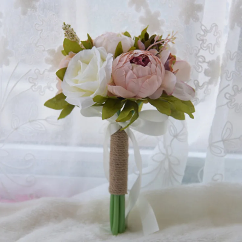 

Wonderful Colour Beautiful Buque De Noiva Bruidsboeket Artificial Wedding Bouquets Pascoa Ramos De Novia Bride Bouquet 0304A