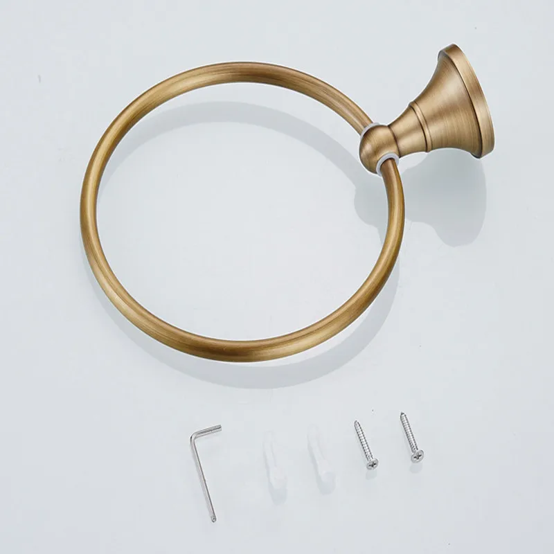 Aothpher Bathroom Bronze Brushed Towel Ring Holder Rack Copper Construction Products Accessories |