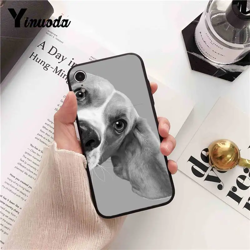Yinuoda такса собака добермана лицевая крышка телефона для iPhone 8 7 6 6S 6plus X XS MAX 5 5S SE XR 11