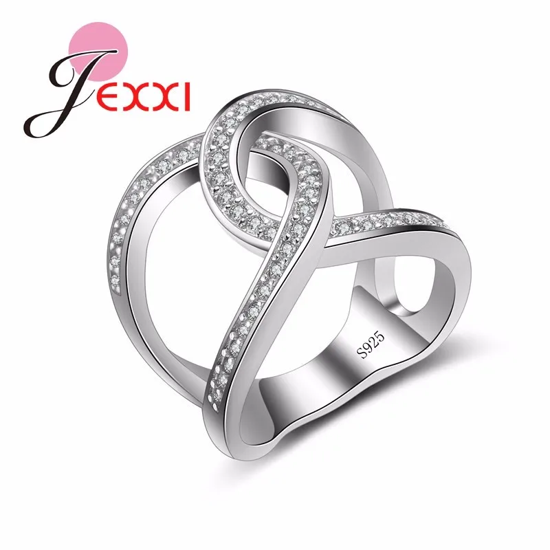 Bijoux аксессуары CZ Кристалл Камень кольцо кольца из стерлингового серебра 925 для женщин Женские аксессуары ювелирные изделия