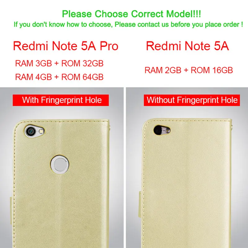Milyssi Leather Flip Case For Xiaomi Redmi Note 5A Pro (32/64 GB) 16G Wallet Phone | Мобильные телефоны и аксессуары