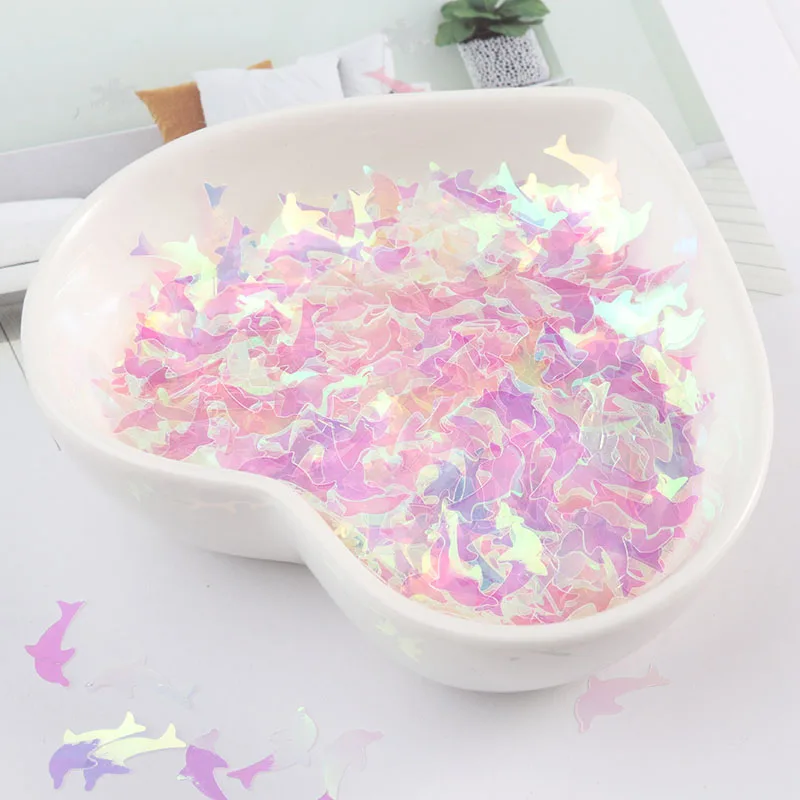 5*9 мм ультратонкие блестки в виде дельфина для ногтей мини благоприятный