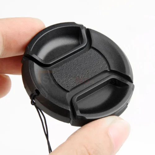 

55mm Center Pinch Snap-on Front Lens Cap For can&n E&SM E&S-M E&SM2 E&SM318-55 Lens Filters With String