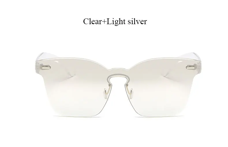 VictoryLip Transparent Sun Glasses women Sunglasses Gradient elegant Optics Rimless Lady New Oversized Party Brand Designer | Аксессуары