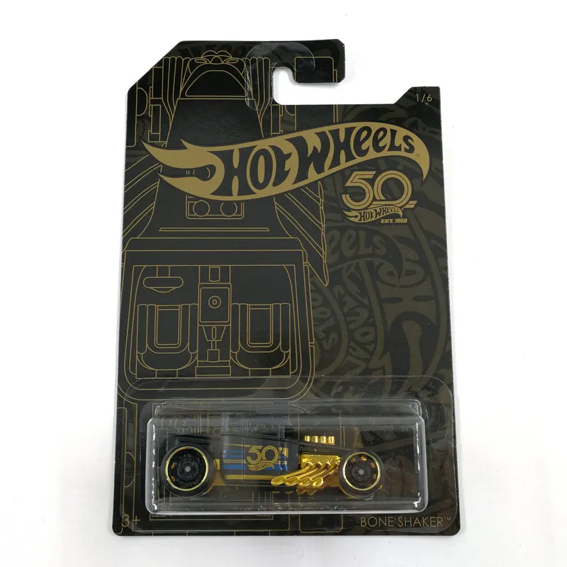 Автомобиль Hot Wheels Коллекционная модель Black Gold 50 я годовщина коллекция
