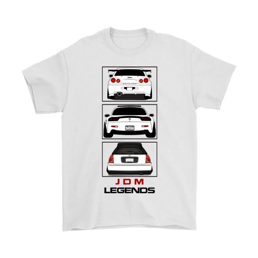 Мужская футболка летняя из 100% хлопка Jdm Legends Nis Skyline Maz Rx7 Hon Civic футболки с капюшоном