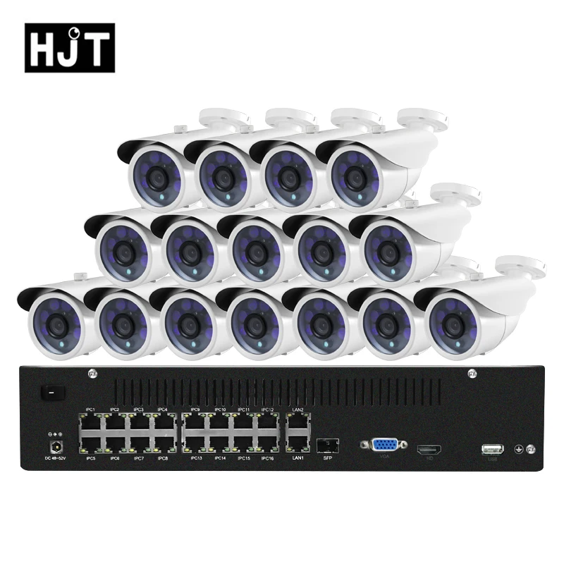 BFMore H.265 система камер 16CH POE NVR 5.0MP комплект видеонаблюдения Водонепроницаемый