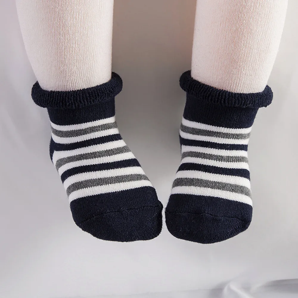 Носки для детей 0 4 лет хлопковые носки в полоску новорожденных ботинки тапки