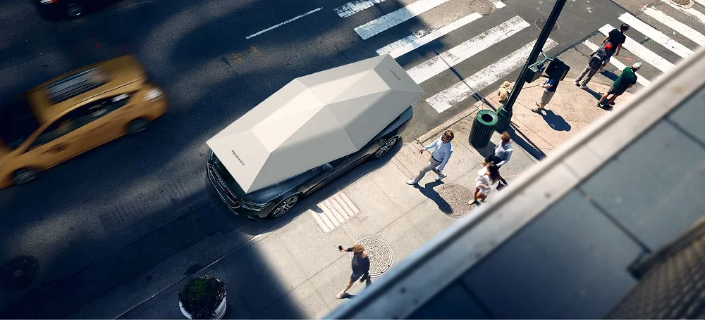 Портативная Автомобильная защита 4,8 метров 2В 1 Mynew Специальные палатки автоматические автомобильные Солнцезащитные Тенты зонтик автомобильные аксессуары анти УФ