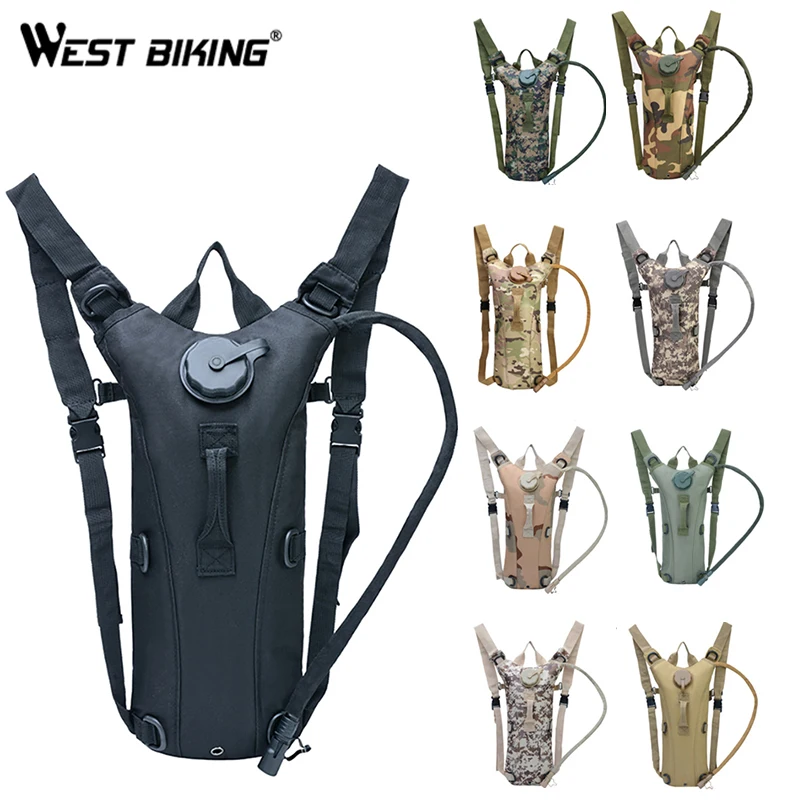 WEST BIKING сумка для воды для спорта на открытом воздухе гидратационный рюкзак 2.5L 3L большая емкость для кемпинга, альпинизма, пешего туризма, велосипедная сумка для воды