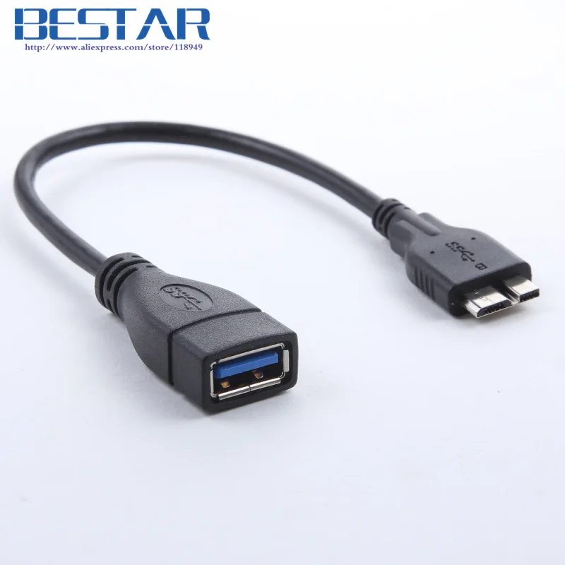 Белый и Черный Micro USB 3.0 9pin OTG хост-диск кабель 20 см USB3.0 AF к micro B | Компьютеры офис