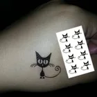 SHNAPIGN 25 Стиль Мини Временные татуировки Боди-арт, дизайн персидского кота, флэш-стикер татуировки держать 3-5 дней водонепроницаемый 10,5*6 см