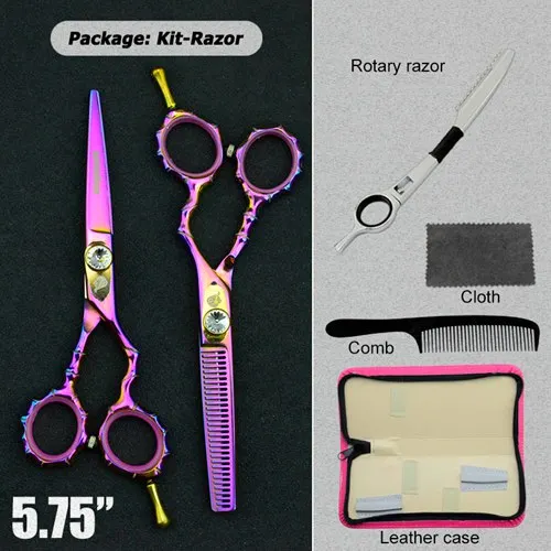 6029-RAZOR 5,5/6," Розовые японские парикмахерские ножницы, стильные ножницы для волос, Профессиональные парикмахерские ножницы, филировочные ножницы - Цвет: 6029-RAZOR