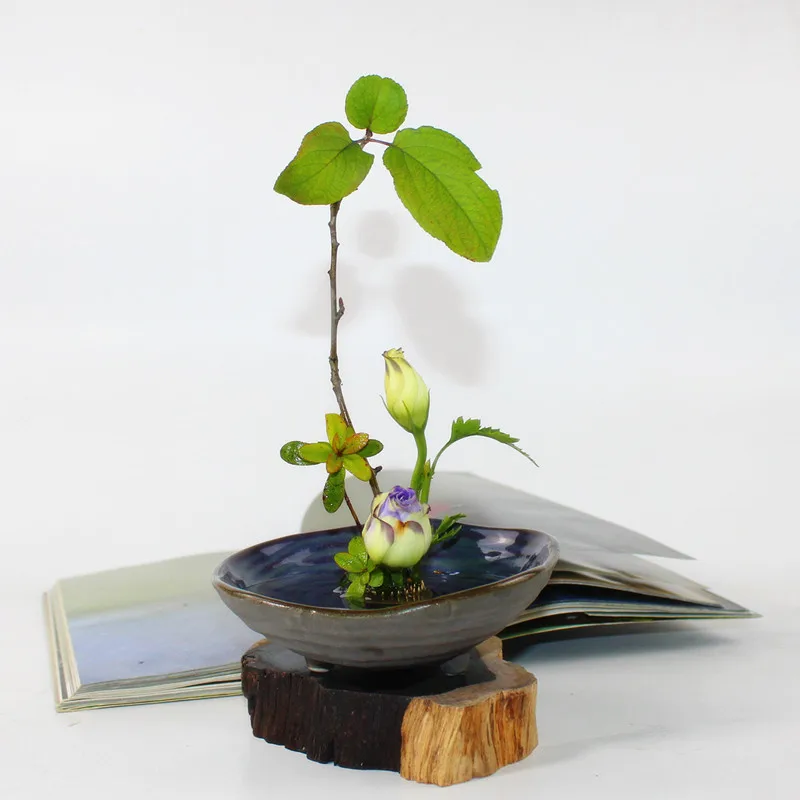 Винтажный горшок Zen Ikebana для грубой керамики Настольная Ваза гидропоники