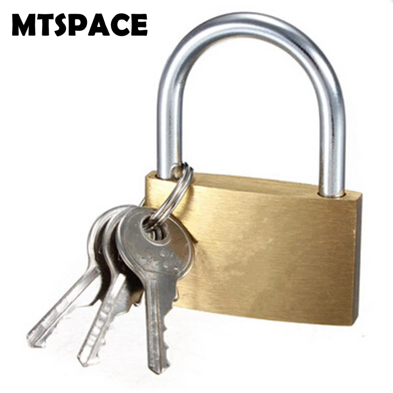 Латунный Замок MTSPACE длинная скоба замок для чемодана дорожного с 3 ключами
