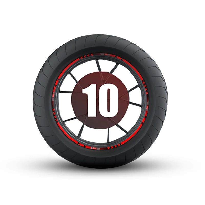 Red 10inch Мотоциклетная цветная подсветка для колеса наклейки светоотражающая лента велосипед автомобильный стикер зеленый красный желтый Общий обод колеса двигателя полосатые аксессуары - Цвет: Red 10inch