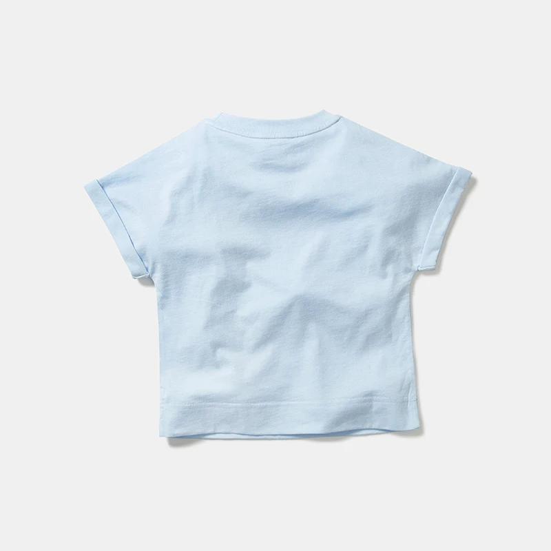 Детская свободная тонкая футболка с коротким рукавом Mini balabala летняя хлопковая
