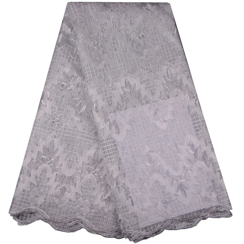 

Wholesale Lace Tulle Fabric 2018 With Pearls French Lace Embroidery Fabric High Quality For Nigerian Wedding Lace Fabric 937