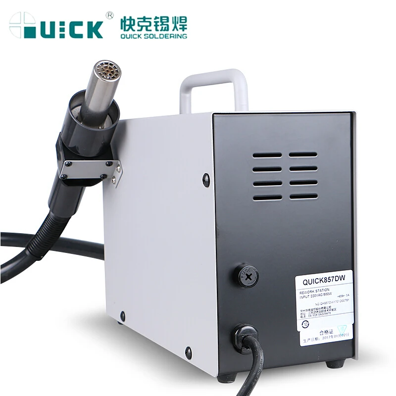Quick 857dw+adjustable Hot Air Gun Station Helical Wind 580w Smd Rework With Heater Soldering | Инструменты