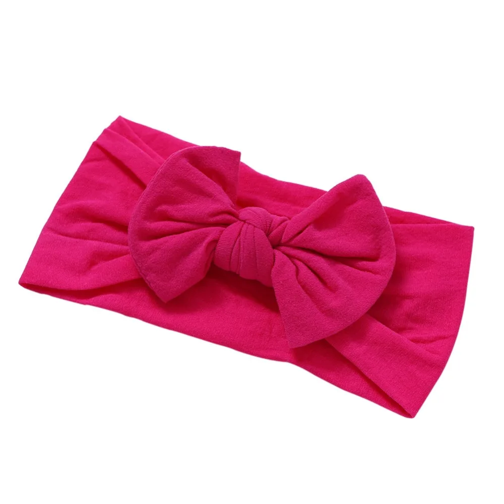 15pcs/lot Soft Topknot Bows Baby Headband Nylon Girl Hair Bands One Size Fits All Infant Accessories 15 Colors JFNY088 | Детская одежда