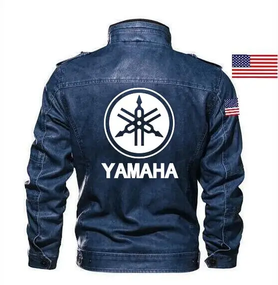 2019 Мужская мотоциклетная Толстовка yamaha кожаная куртка тонкая настоящая