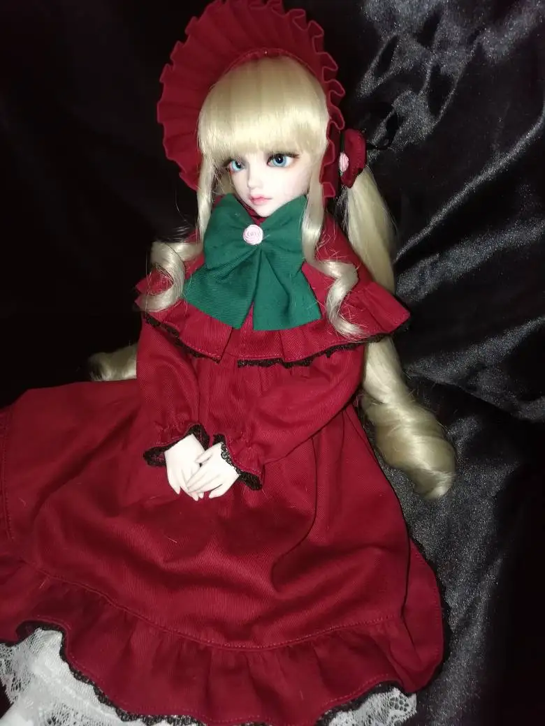 Estartek XD012 по индивидуальному заказу, ручная работа, 1/6th Rozen Maiden Shinku Платье Аниме Костюм для BJD Кукла фигурку Косплэй "сделай сам"
