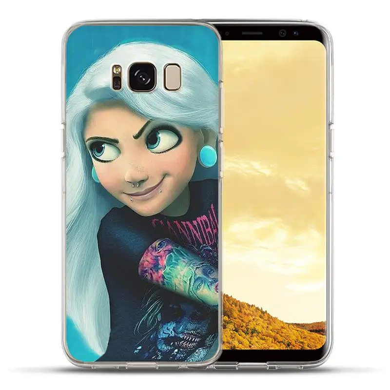 Для samsung Galaxy S8 S9 Plus S6 S7 Edge Note 8 роскошный чехол с татуировкой Русалочка Aisha силиконовый чехол - Цвет: 13