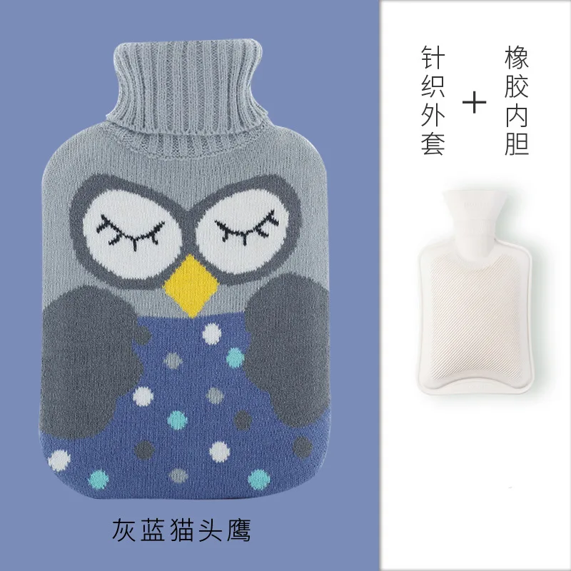Style 12 Saim резиновый мешок для горячей воды, Рождественская грелка для рук, 1000 мл, грелка для воды, наполнение горячим сокровищем, теплый мешок для воды, вязаный чехол - Color: Style 12
