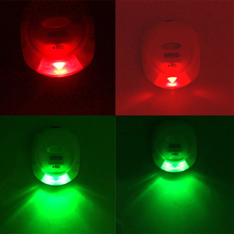 Auto-sensing LED Toilet Light Seat Lamp Night Motion Sensor Bowl Home Bathroom Red&ampGreen |
