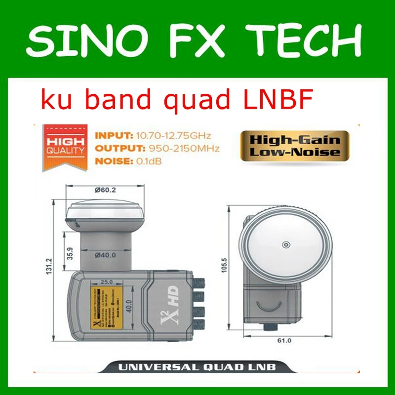 Заводская цена Премиум универсальный ku band quad lnb lnbf низкий уровень шума 0.1дб |