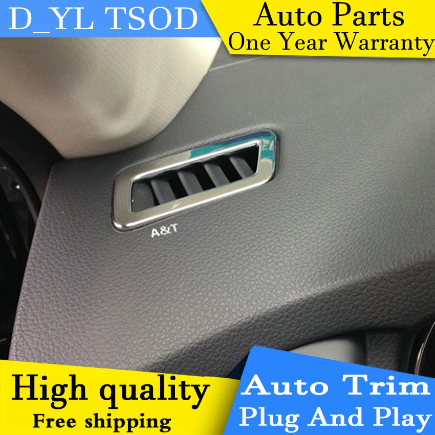 car styling for Nissan X-Trail 2014 2015 2016 ABS chrome Front upper air conditioning outlet decorative frame 2 pcs |