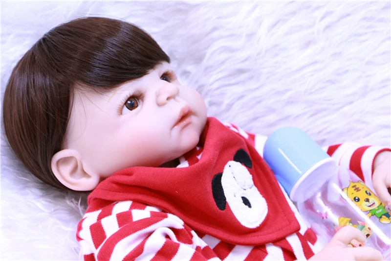 Кукла NPK 22 дюйма Reborn Baby полностью виниловая настоящая bebe reborn ручная работа