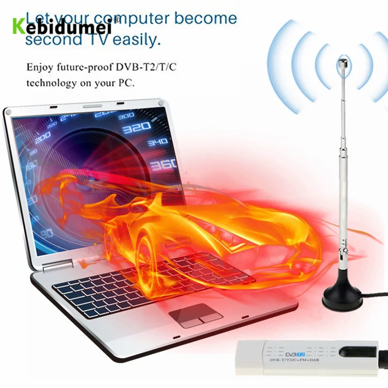Цифровой тюнер kebidumei для телевизора DVB T2 с антенной и пультом дистанционного