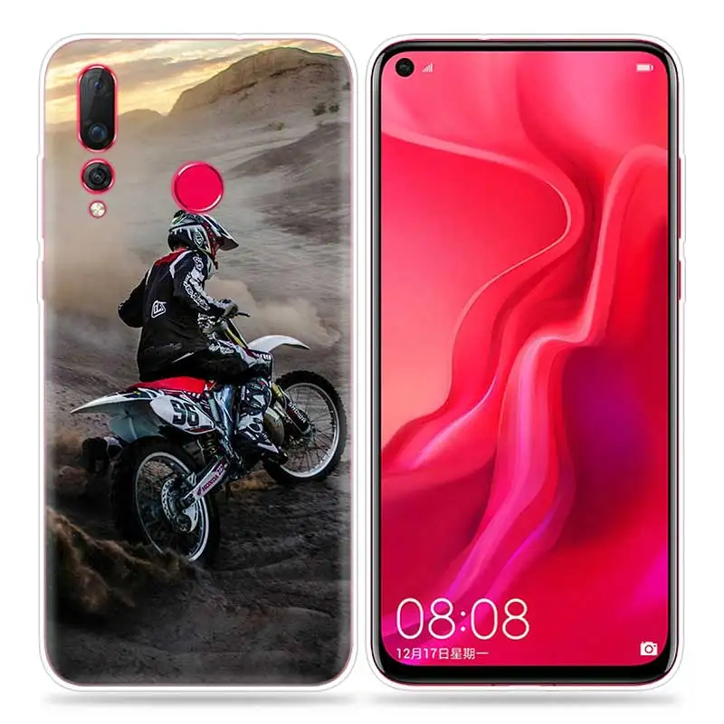 02 Спортивный мягкий чехол Moto Cross для huawei Honor 10i 8S 8A 8C 8X10 9 Y9 Y7 Y6 Y5 Play Lite чехол для телефона Fundas - Цвет: 02