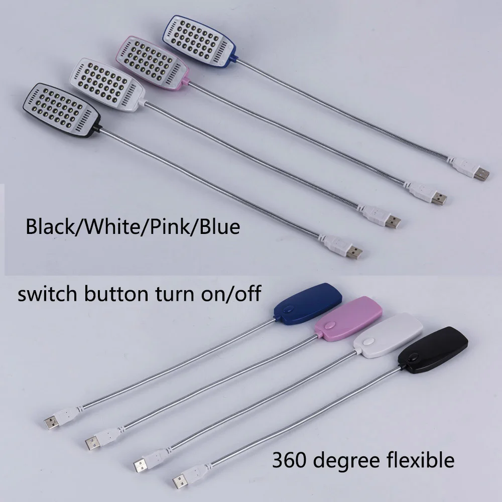 New Arrival 4 Colors reading lamp LED USB Book light Ultra Bright Flexible for Laptop Notebook PC Computer | Лампы и освещение