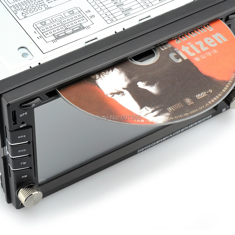 Beste 2 DIN 6.2 Inch Universele Auto Dvd-speler-Windows CE 6.0 OS, 800x480 Resolutie, GPS, IPod/iPhone Ondersteuning, RDS, Bluetooth