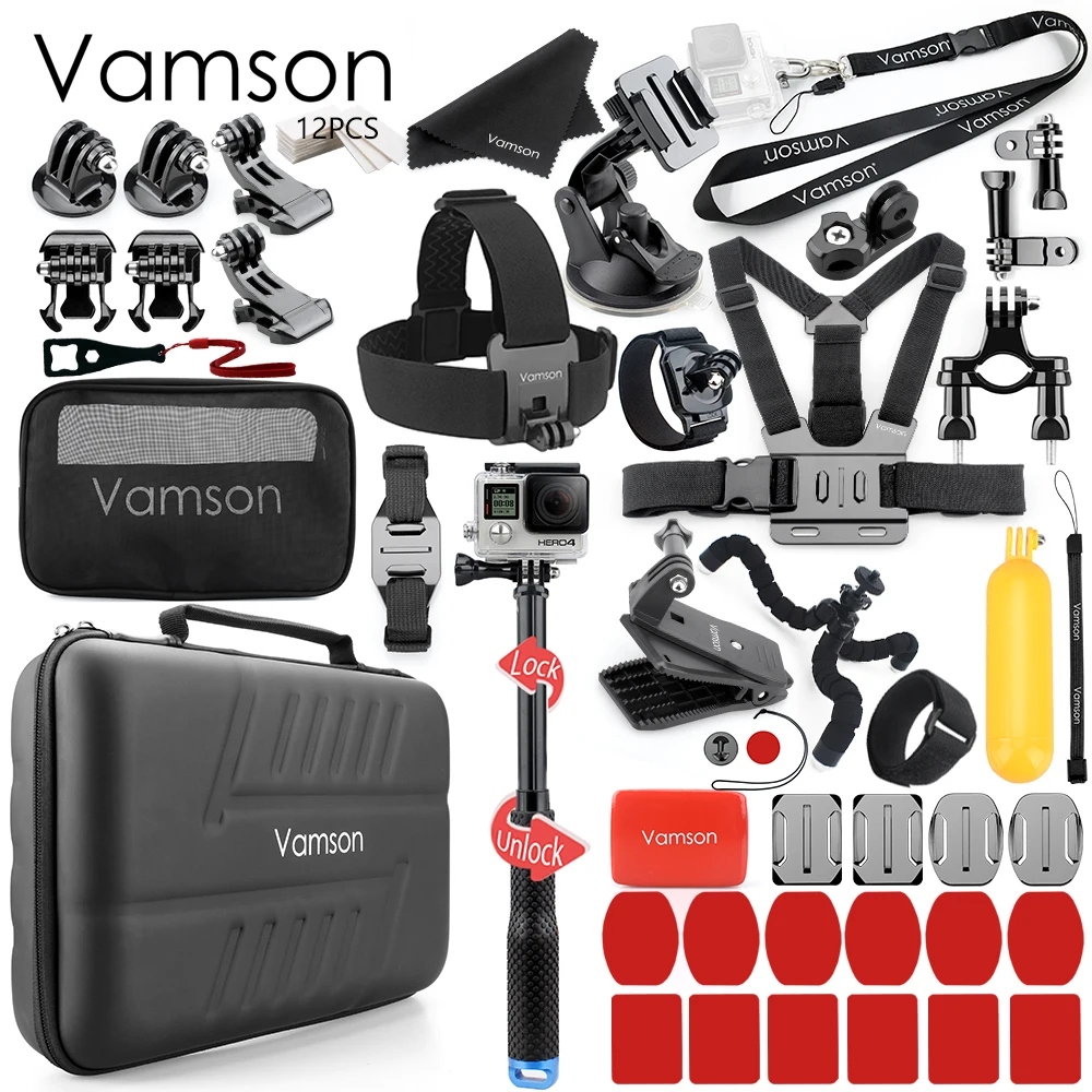 VS86E Vamson для Gopro Hero 8 7 6 5 4 черный для Xiaomi Yi 4K Lite для DJI OSMO экшн-камеры водонепроницаемый чехол-сумка для SJCAM Eken VS86 - Цвет: VS86E