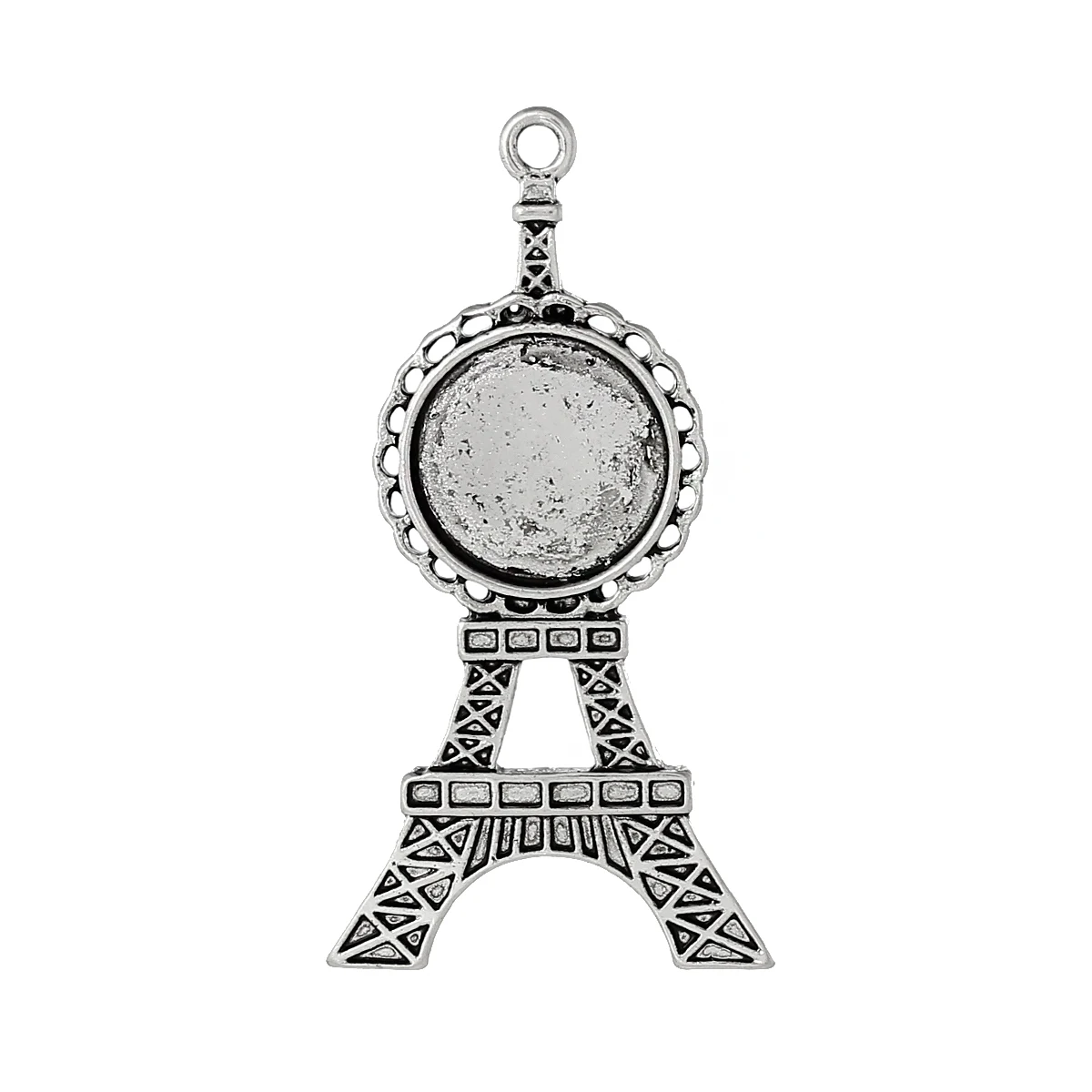 

Подвеска DoreenBeads из цинкового сплава в виде Эйфелевой башни, серебристого цвета (подходит для 13 мм), 4,5 см (1 6/8 дюйма) x 24,0 мм (1 дюйм), 2 шт., лидер п...