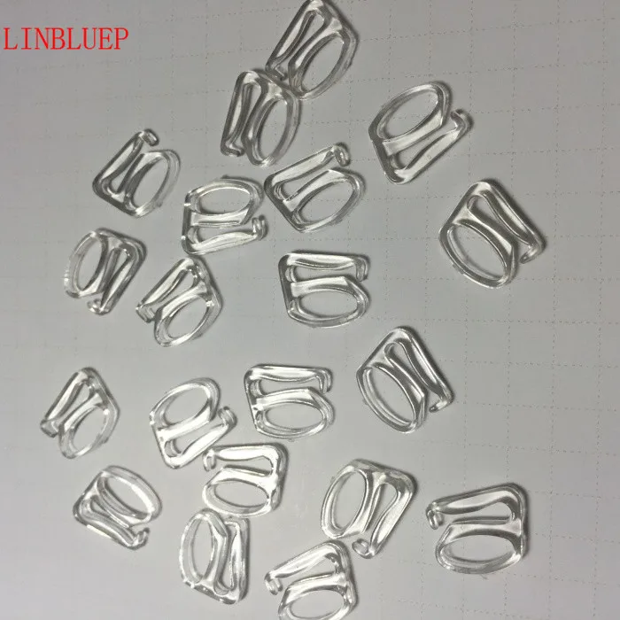 8 мм 100 шт прозрачный Пластиковый Регулируемый бюстгальтер ремень кольцо