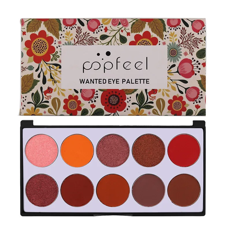 POPFEEL 10 цветов Тени для век Косметика Матовые Палитра Шиммер набор