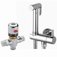 valve brass shattaf bidet sprayer shower set spray douche kit brass valve temperature thermostatic mixer bd288 b