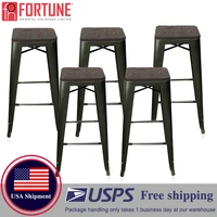 ship in usa new bar chair simple metal counter high stool modern dining chair furniture bar stools for home wholesale bar chairs
