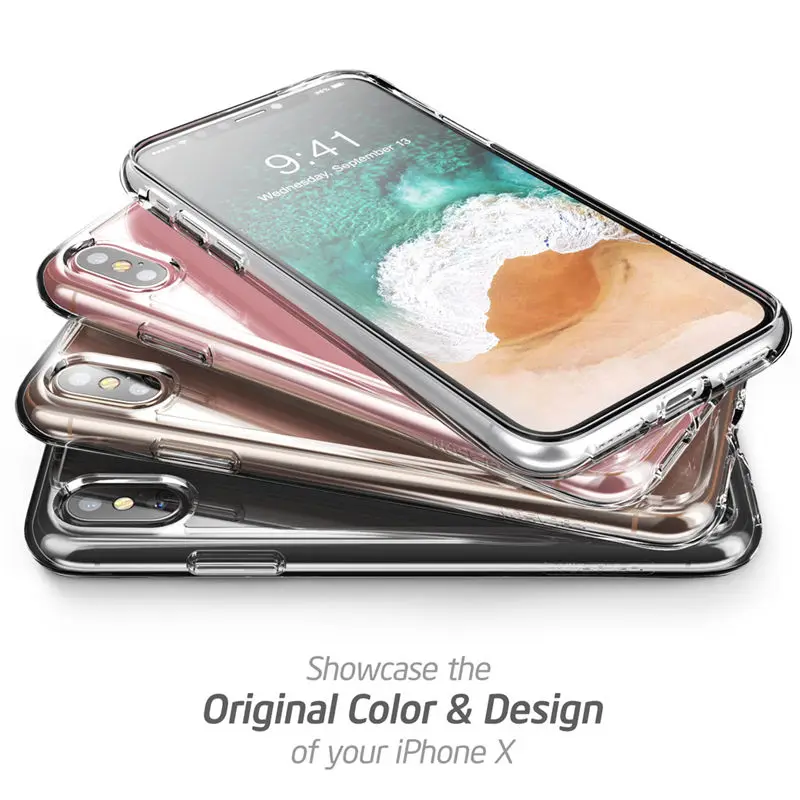 Чехол для iPhone X Xs 5 8-дюймовый i-Blason Halo Series с защитой от ударов и царапин прозрачный