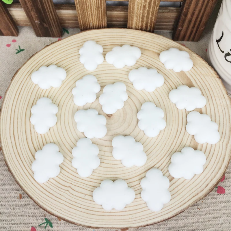 10 шт. глина плоская спина кабошон Kawaii DIY крафтовое Украшение белое облако