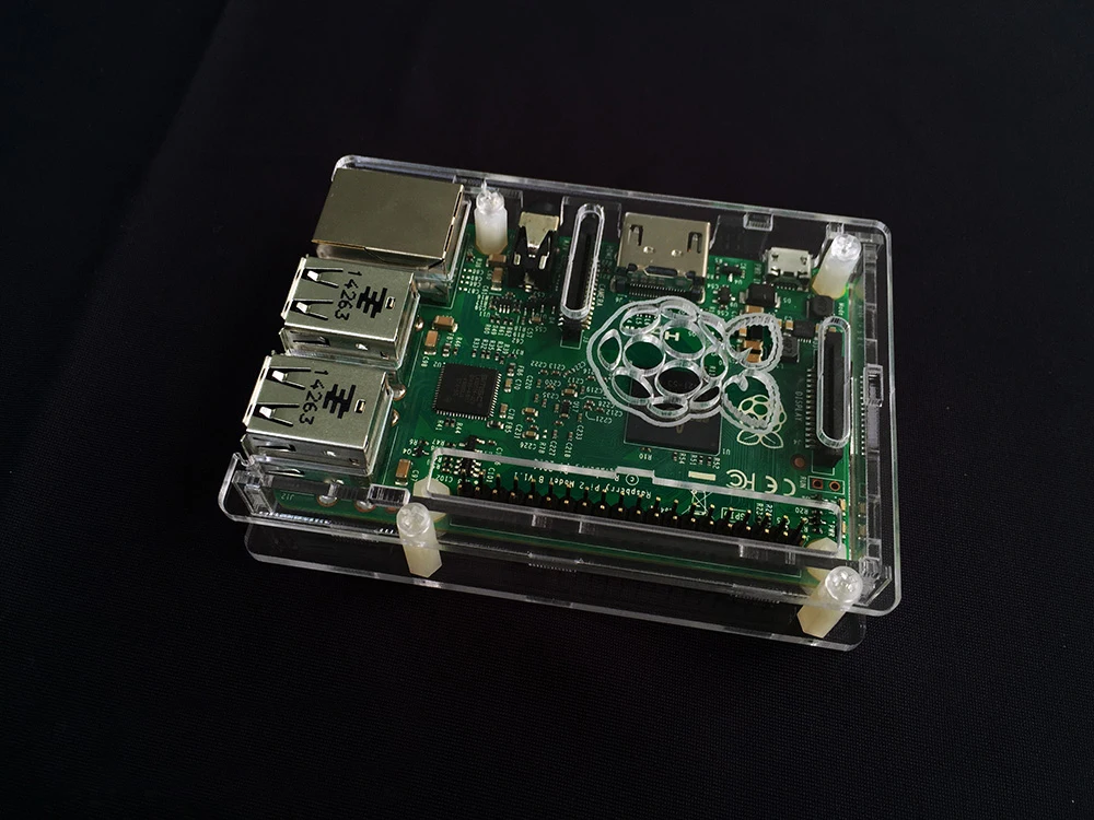 Бесплатная доставка Новый супер тонкий акриловый raspberry pi 3 Чехол совместимый Pi B +/2