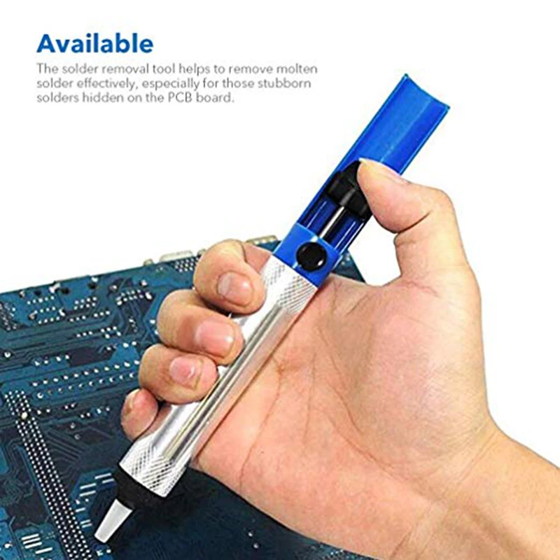KALAIDUN Aluminum Metal Desoldering Pump Suction Tin Gun Removal Vacuum DesolderSoldering Sucker Pen Hand Welding Tools