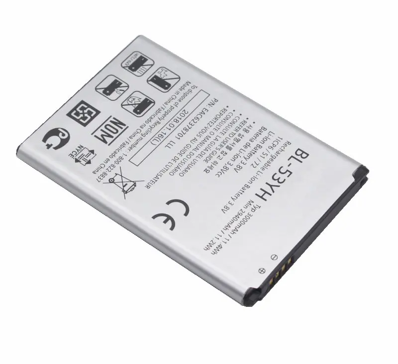 Сменный аккумулятор для LG G3 F400 F400K F460 F470 D830 D850 VS985 D851 D852 D855 D857 D858 D859 LS990 3000 мАч 1