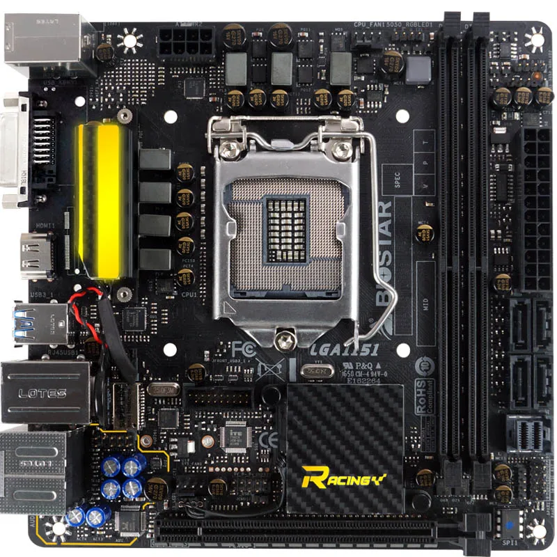 1151 материнская плата ITX настоящий Biostar B250GTN 1151 DDR4 поддержка G4560 I5-7500